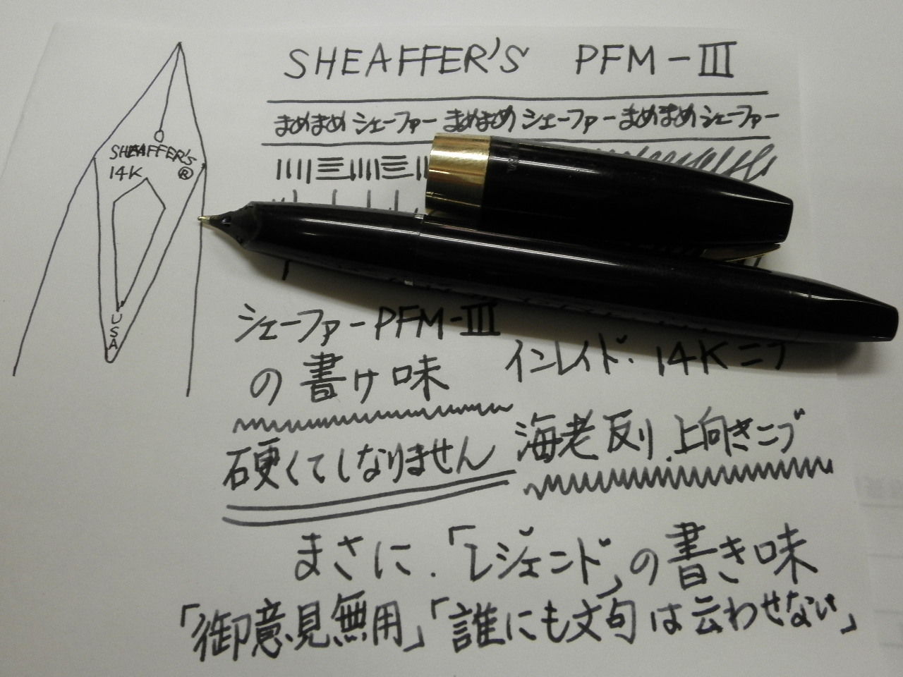 SHEAFFER PFM-Ⅲ 14K : 万年筆おやじの備忘録