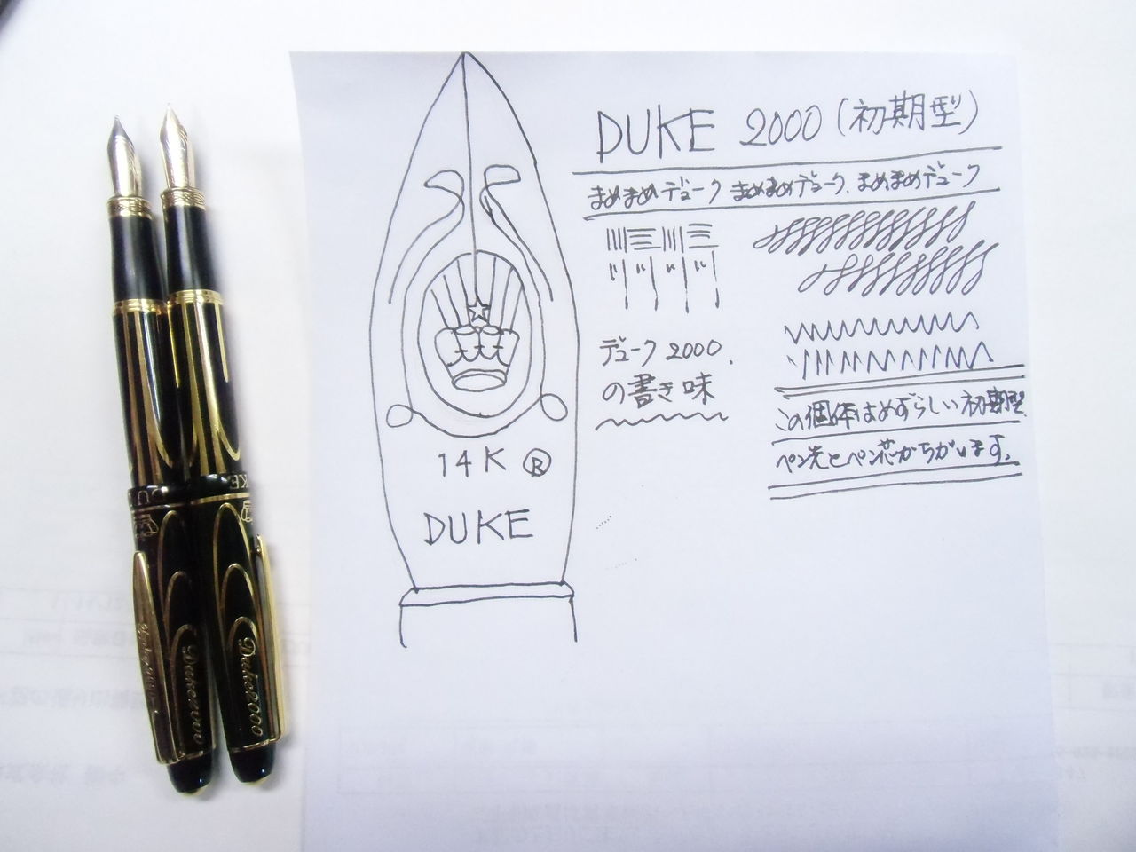 DUKE 2000 螺鈿 万年筆 ペン先　14K DUKE 2000 螺鈿 万年筆 ペン先 14K DUKE 2000 螺鈿 万年筆 ペン
