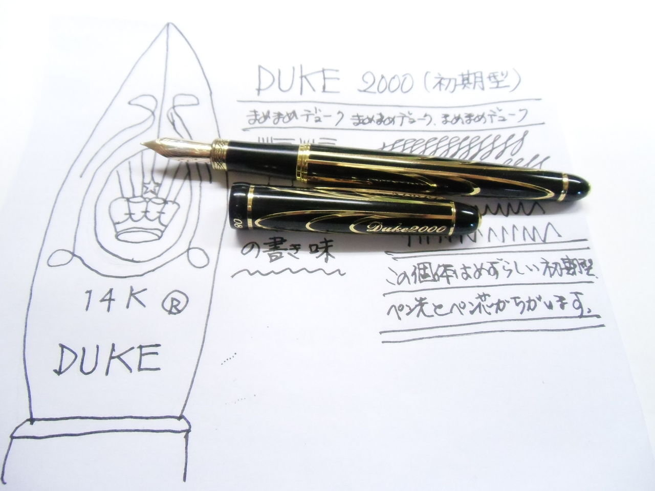 DUKE 2000 螺鈿 万年筆 ペン先　14K DUKE 2000 螺鈿 万年筆 ペン先 14K DUKE 2000 螺鈿 万年筆 ペン