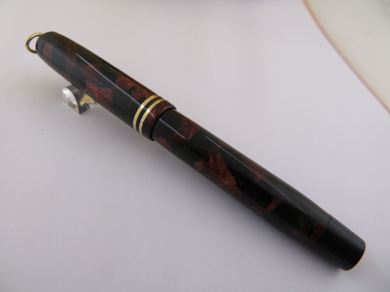 PARKER 赤黒マーブル ペンダントトップ 14Ct : 万年筆おやじの備忘録