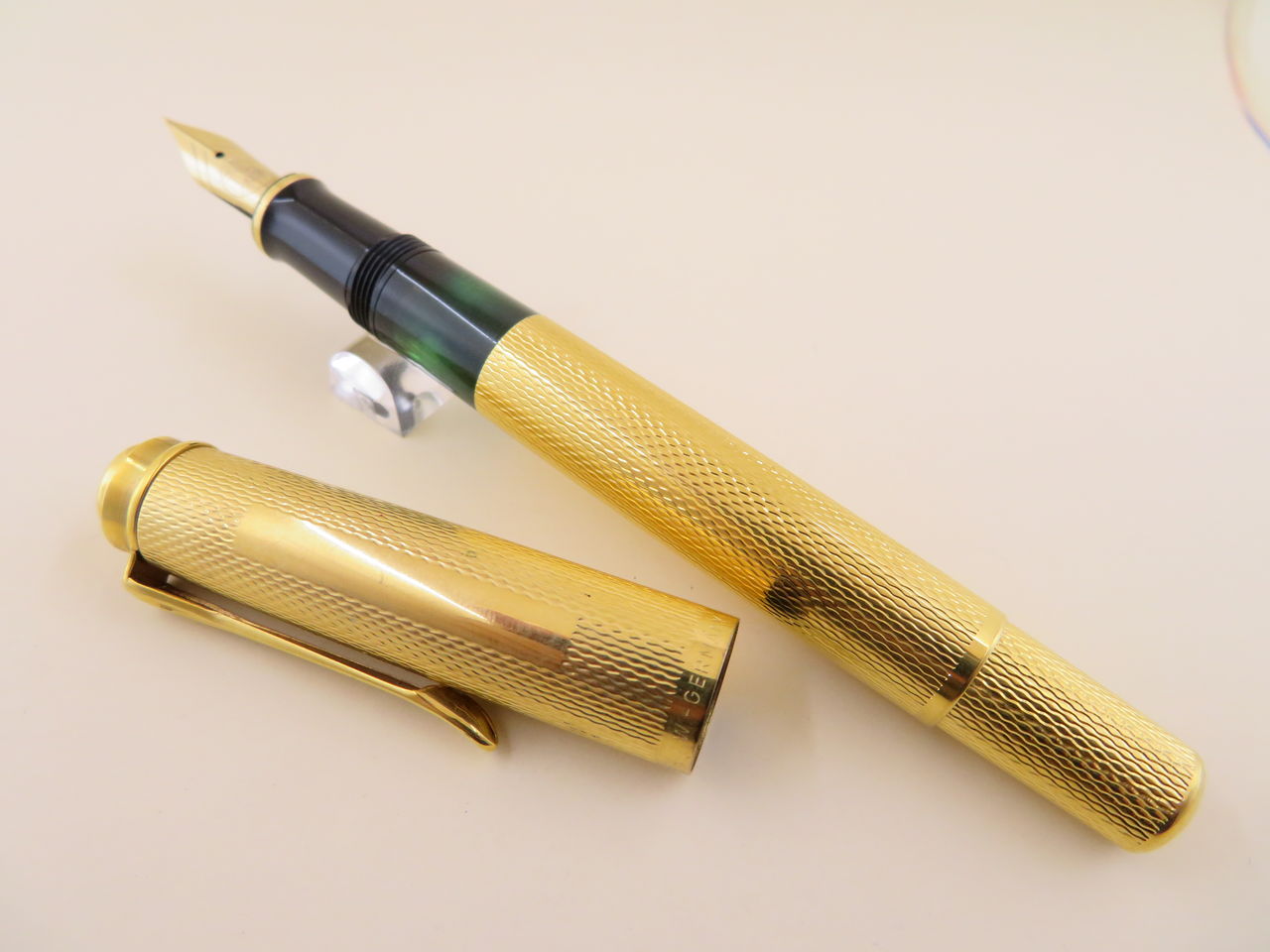 PELIKAN ＃500NN 緑縞軸 14C ＜F＞ : 万年筆おやじの備忘録