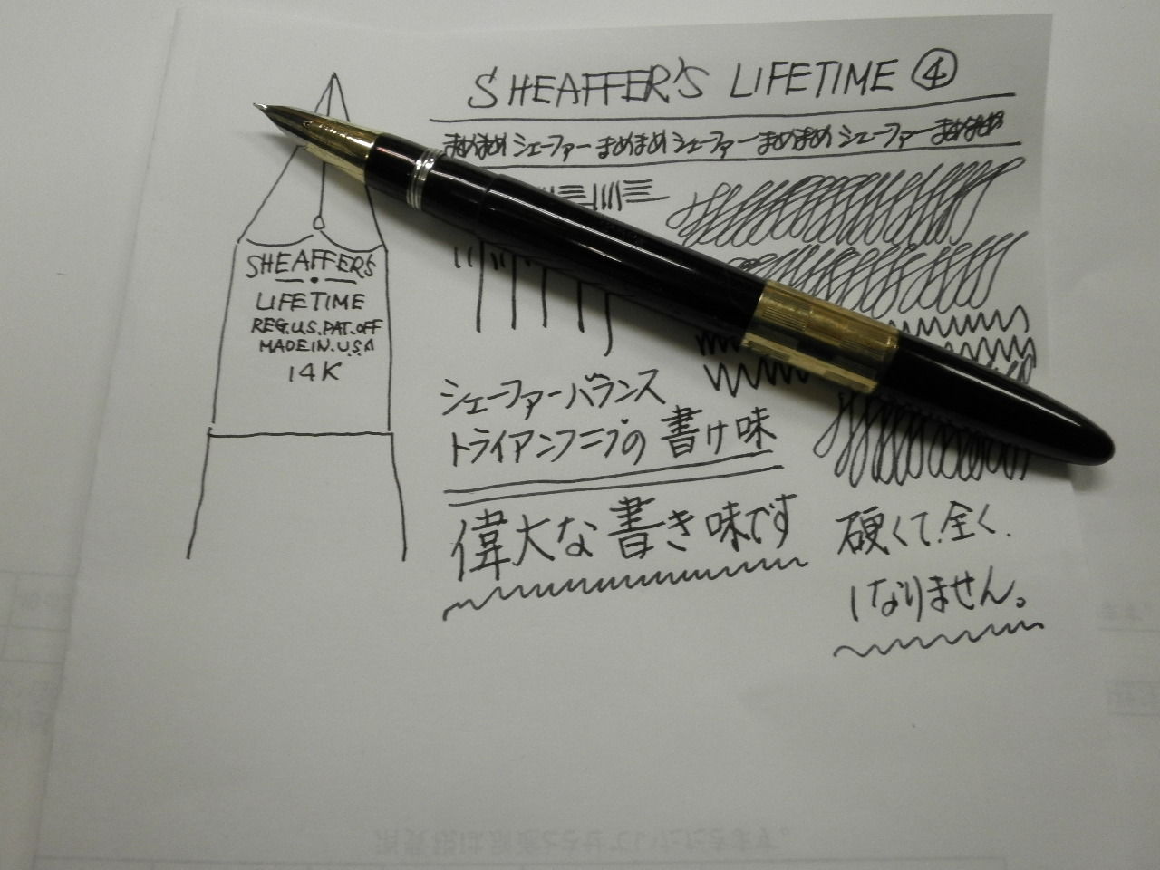 吸引筆記可能】シェーファー トライアンフ ライフタイム 万年筆 14K F