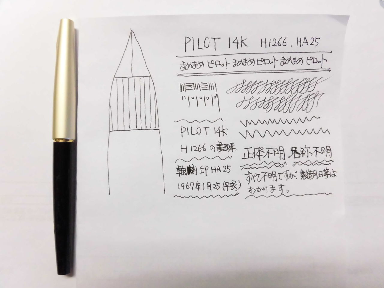 PILOT 14K H1266 HA25 : 万年筆おやじの備忘録