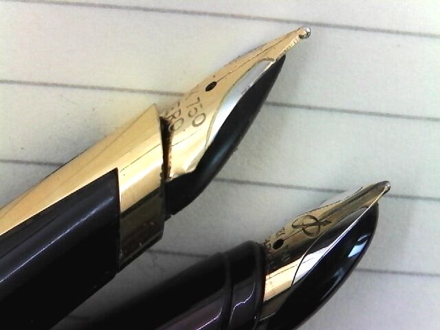 英雄 HERO 172 18K-750 VS PARKER Ellipse : 万年筆おやじの備忘録