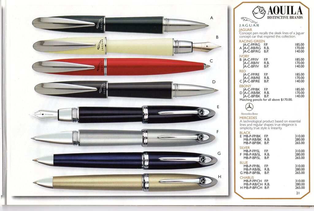 Pen Boutique” ⑨ DUCATI ＆ AQUILA & TIBALDI : 万年筆おやじの備忘録