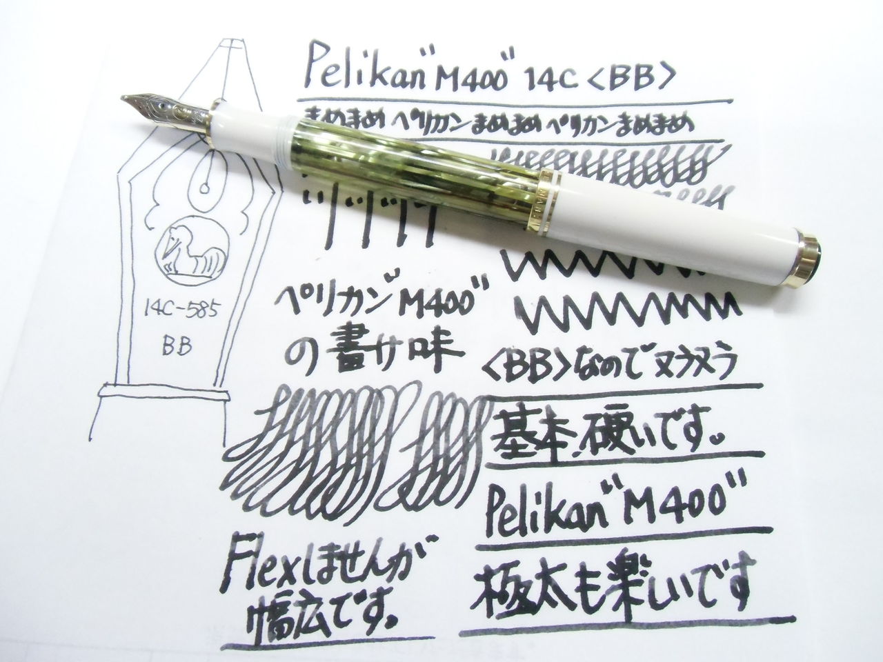 Pelikan M400サイズ 14C BB 交換用ニブ Pelikan M400サイズ 14C BB 交換用ニブ Pelikan 14C M400 Unit スーべ