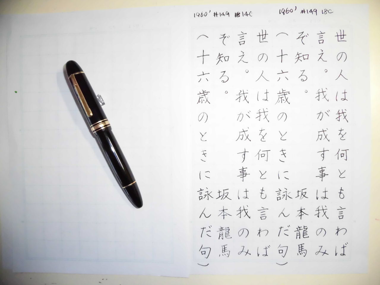 MONTBLANC #149 60' 中金14C : 万年筆おやじの備忘録