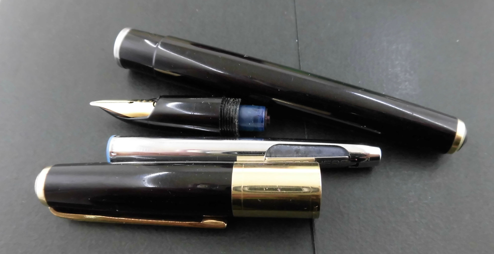 ★PILOT万年筆 SUPER250 14K Pilot RMW250 Super 250 Pen Set - 1950s New Old Stock, 14k