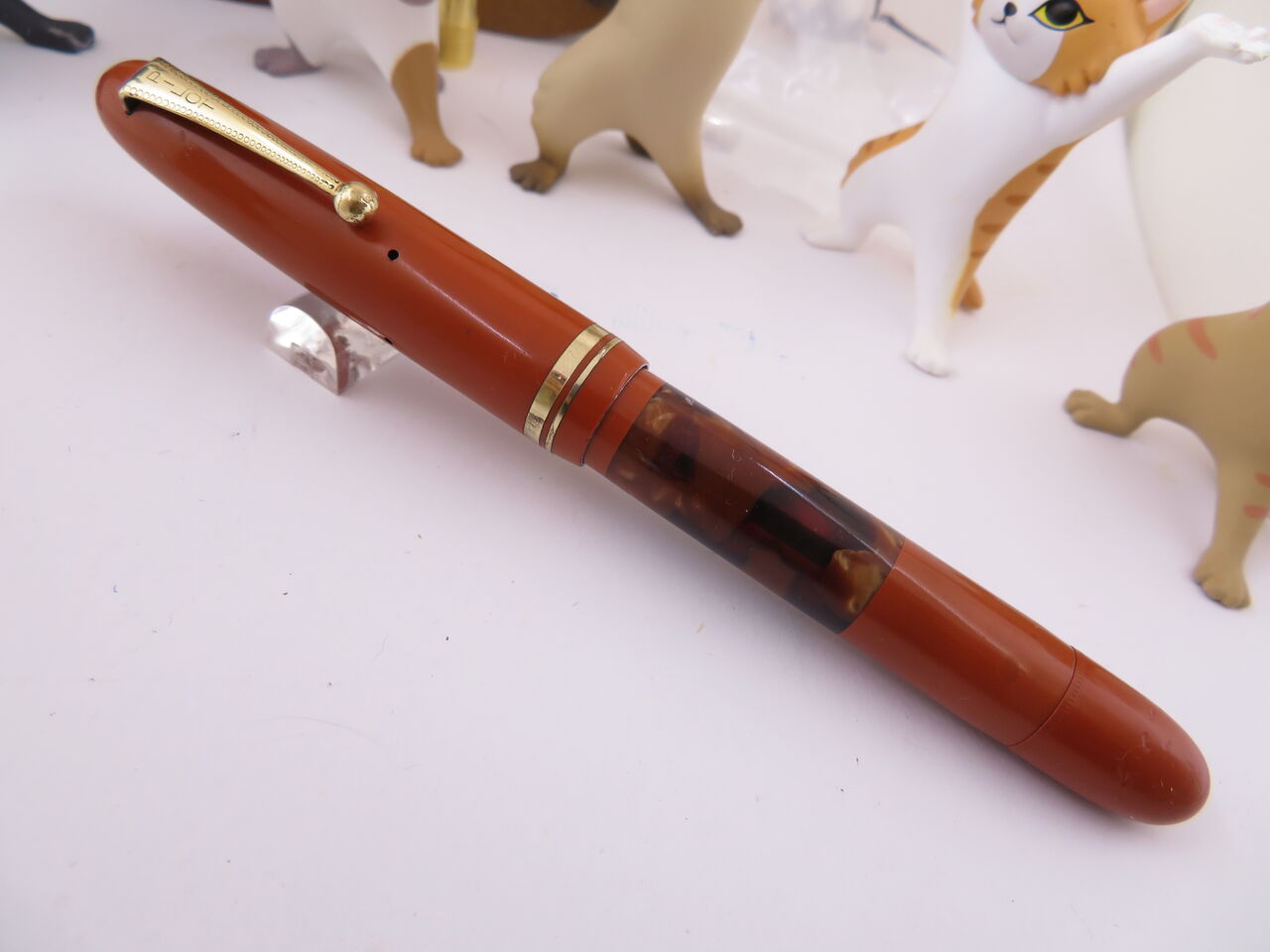 PILOT 朱色セルロイド・プランジャー 14K 2 : 万年筆おやじの備忘録