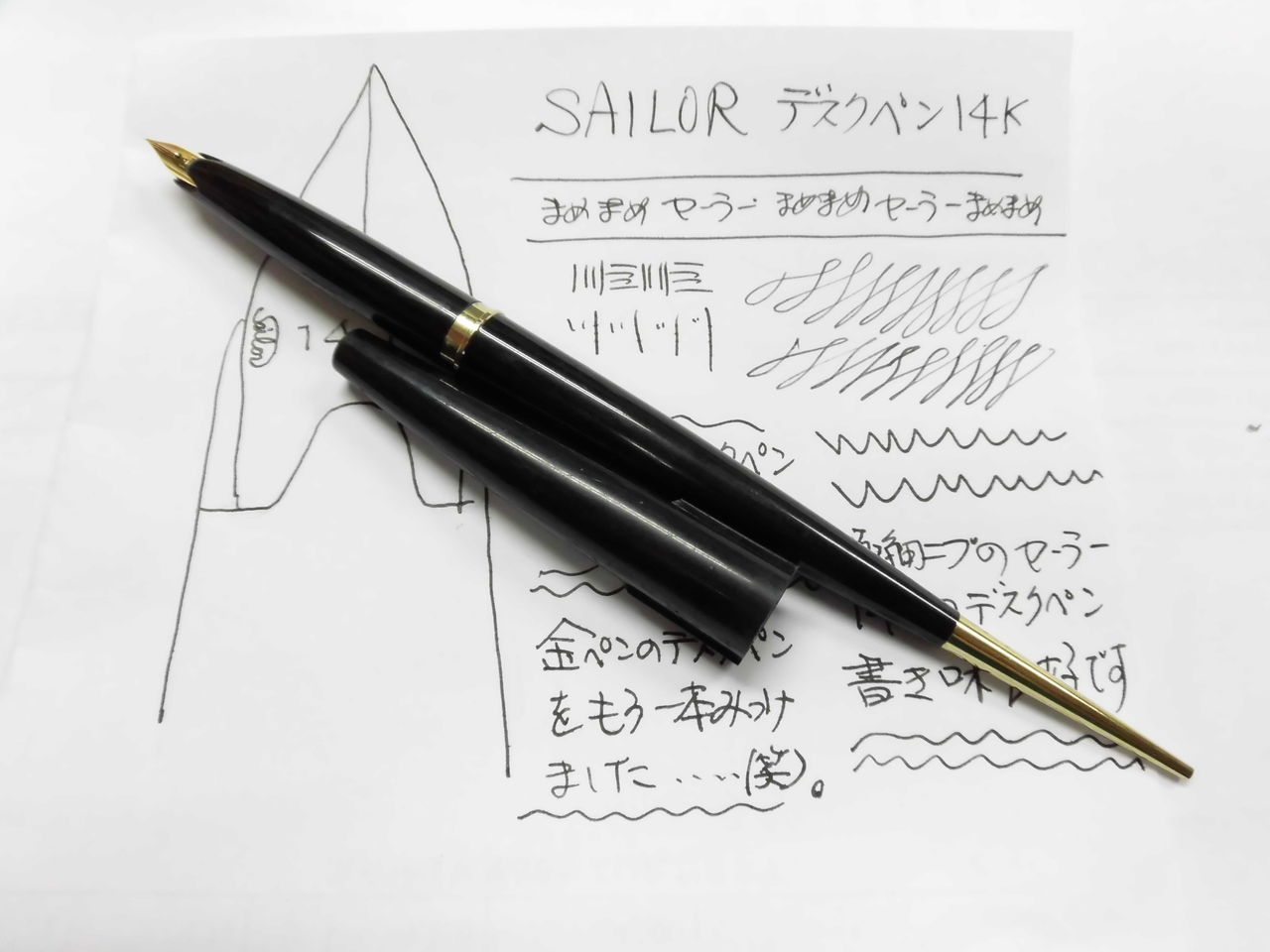 通販でクリスマス SAILOR 万年筆おやじの備忘録 : デスクペン 14K 筆記具