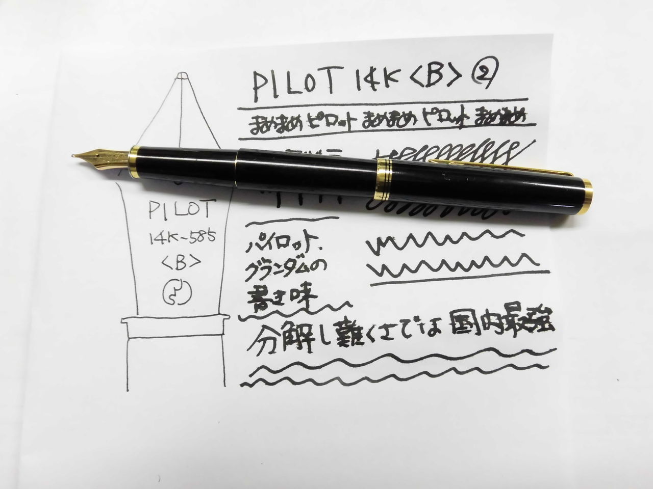 パイロットの航跡 : 文化を担って60年 万年筆グランダムのニブ(ペン先)付 パイロット グランダム ブラック - PEN-LAND(ペンランド)|新品