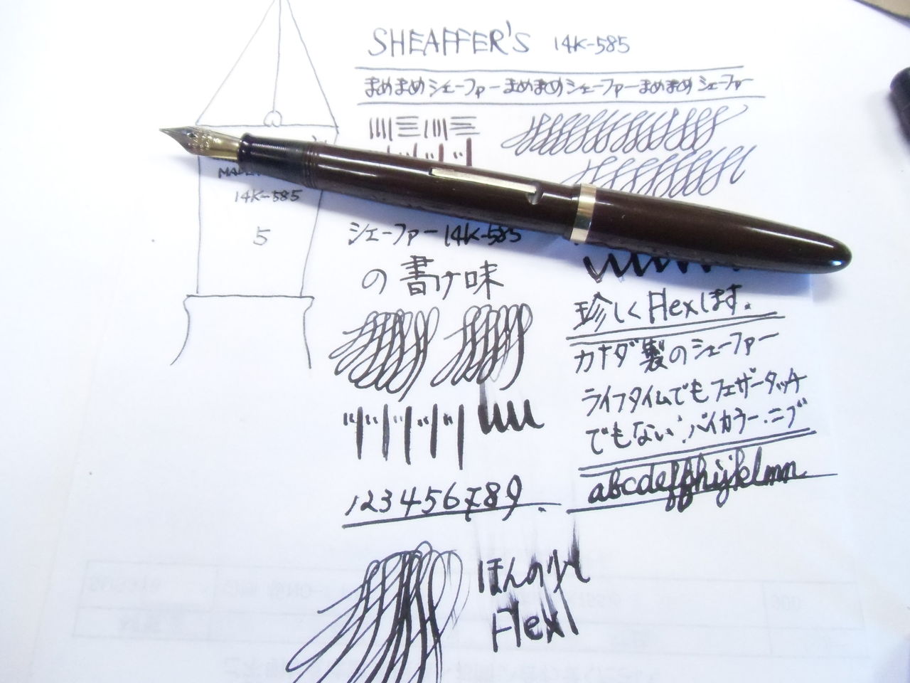SHEAFFER 14K-585 MADE IN CANADA : 万年筆おやじの備忘録