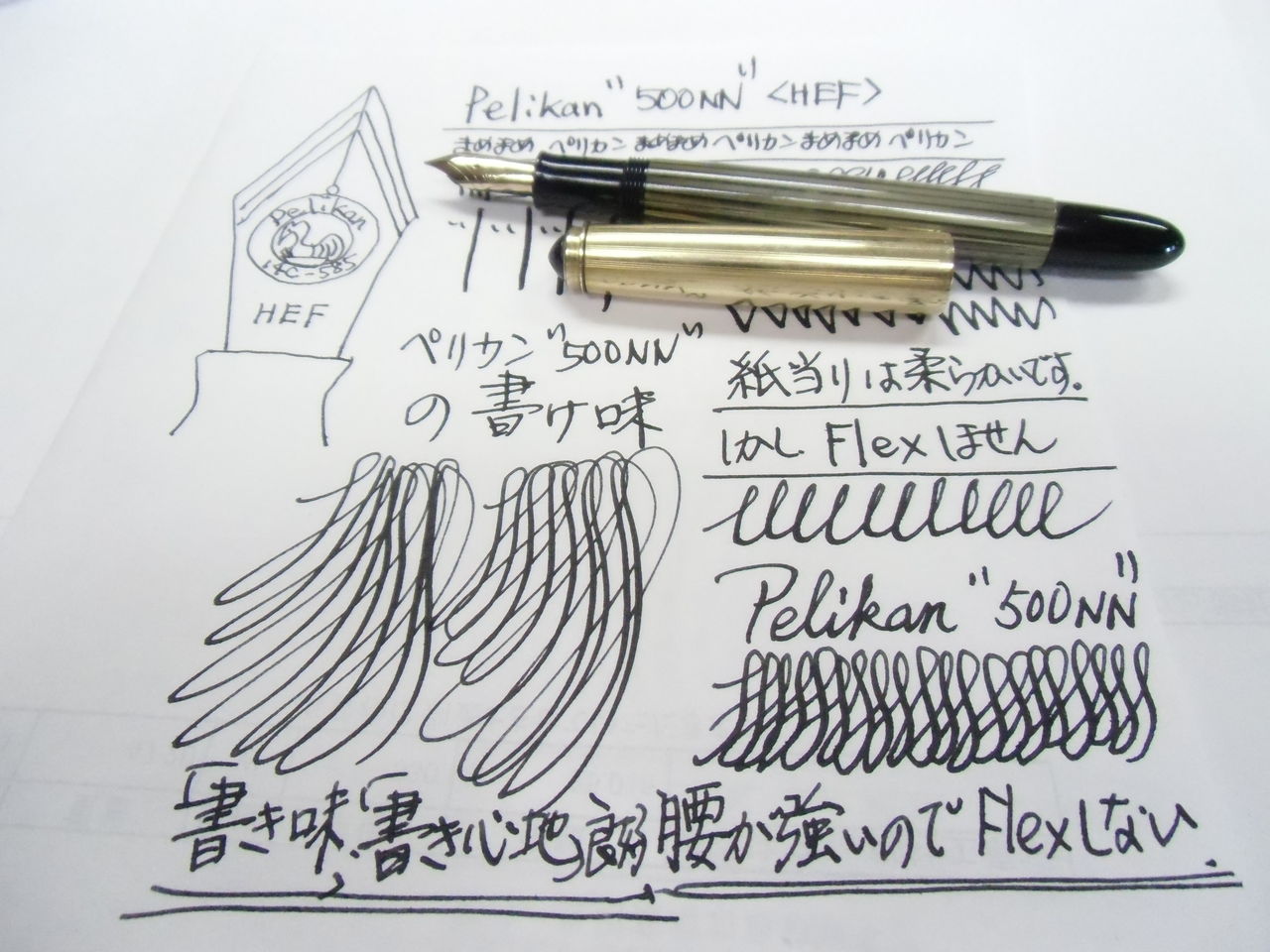 Pelikan　#500NN　黒縞　字幅EF PELIKAN”500NN”黒縞＜OBB＞ : 万年筆おやじの備忘録