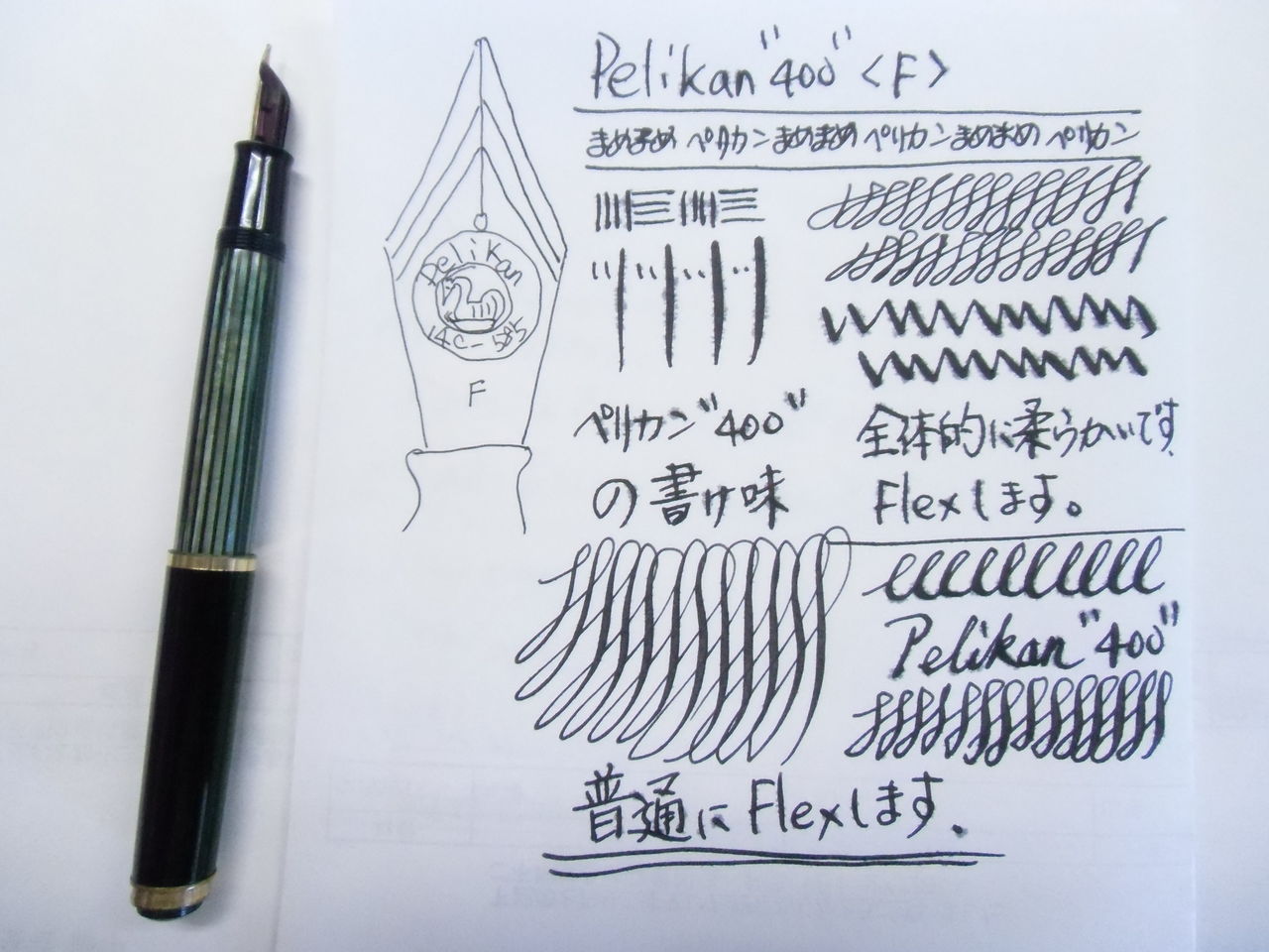 PELIKAN”400”緑縞<F> : 万年筆おやじの備忘録 PELIKAN”400”緑縞<F> : 万年筆おやじの備忘録