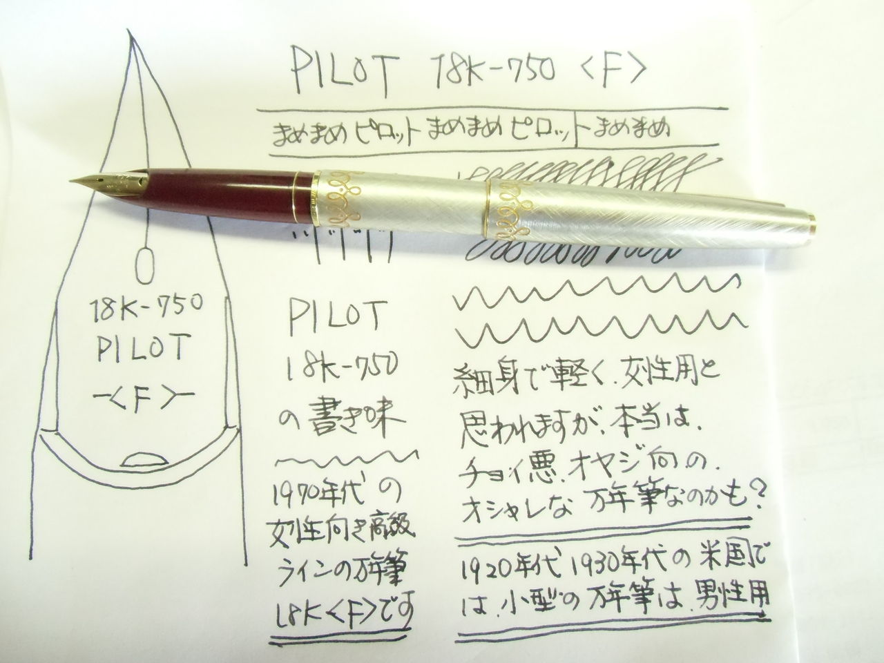 PILOT 18K-750 <F> 赤首軸 : 万年筆おやじの備忘録