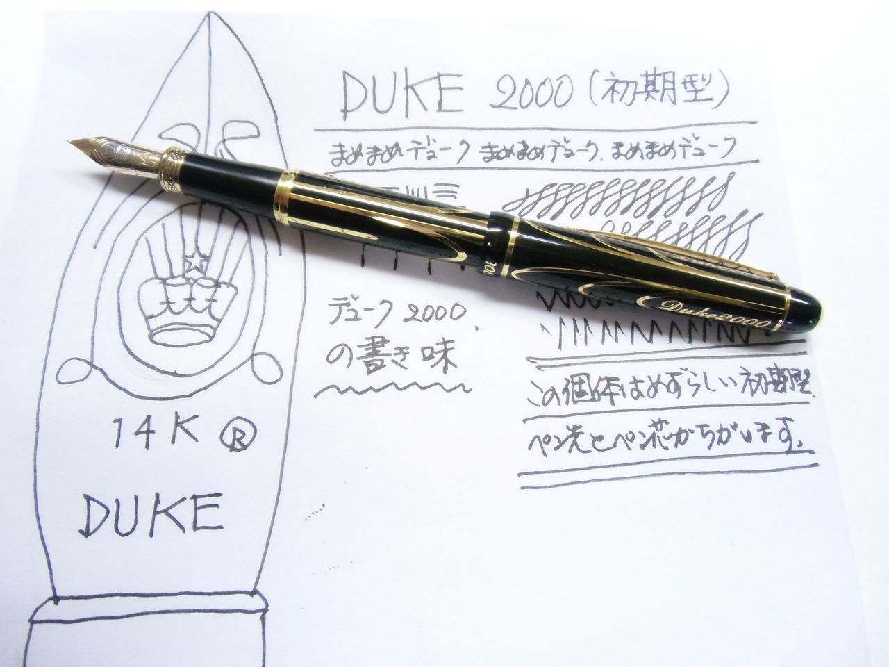 DUKE 2000 螺鈿 万年筆 ペン先　14K DUKE 2000 螺鈿 万年筆 ペン先 14K DUKE 2000 螺鈿 万年筆 ペン