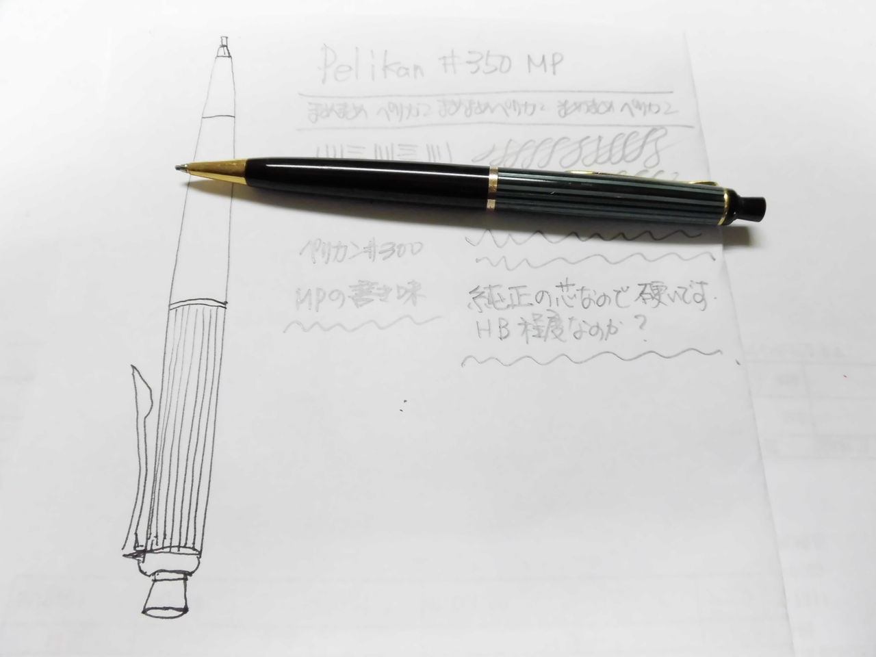 PELIKAN #350 MP 緑縞 : 万年筆おやじの備忘録