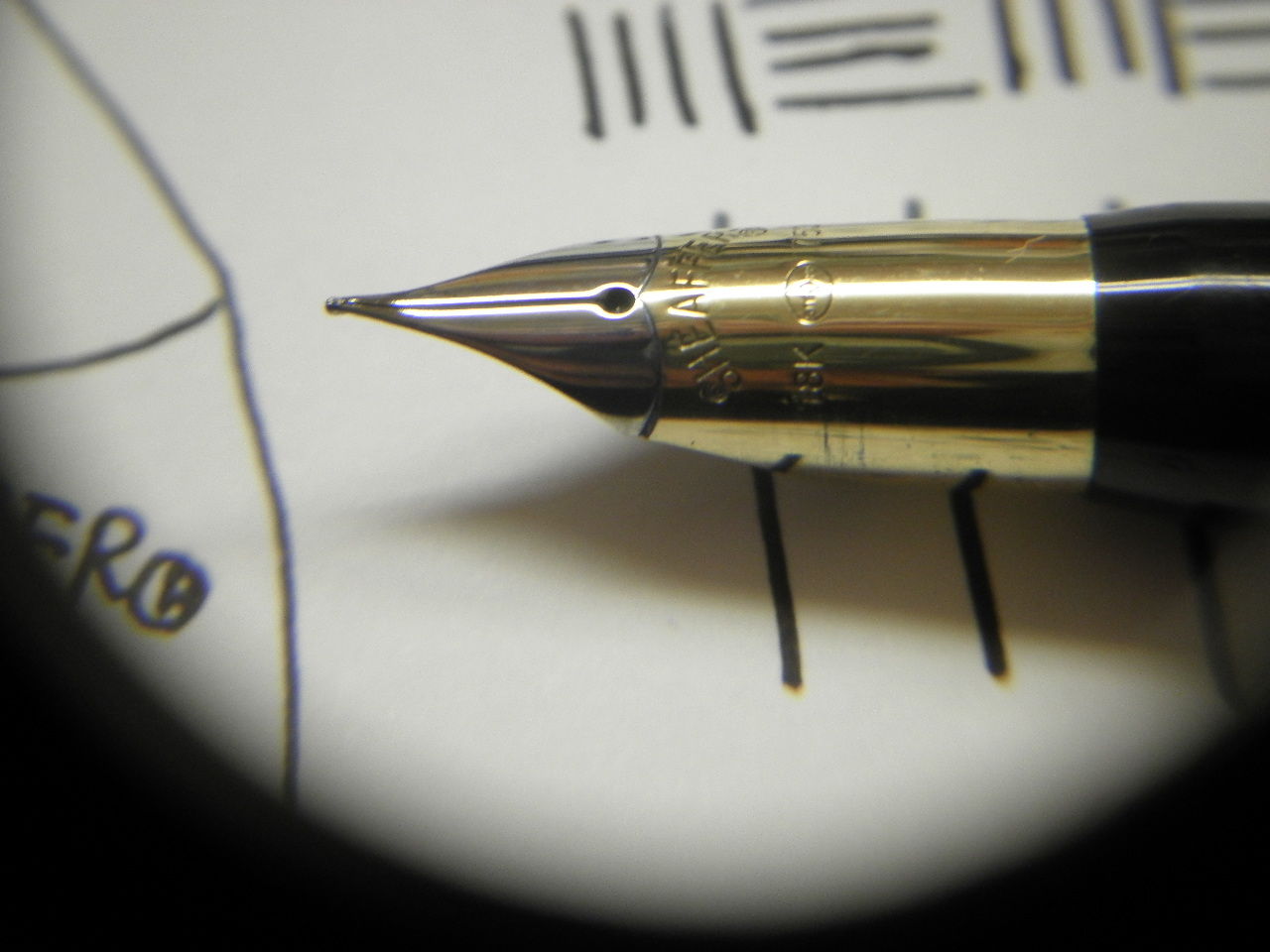 シェーファー　万年筆　クレスト　ペン先18K SHEAFFER シェーファー クレスト 万年筆 18Kペン先 コンビ色 ペン