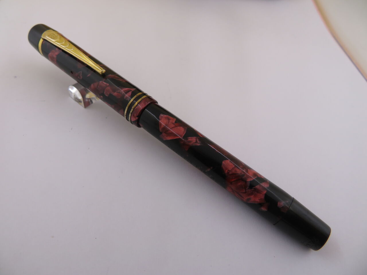 ONOTO No.14 Red Mottled Lever 万年筆