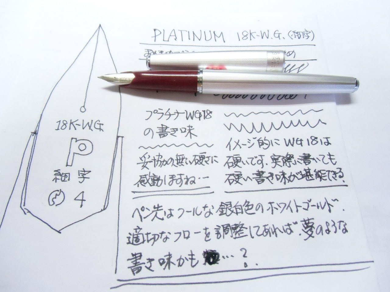 PLATINUM 18K-W.G.＜細字＞ : 万年筆おやじの備忘録