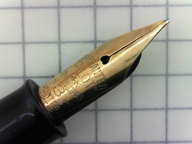 PILOT 朱色セルロイド・プランジャー 14K 2 : 万年筆おやじの備忘録