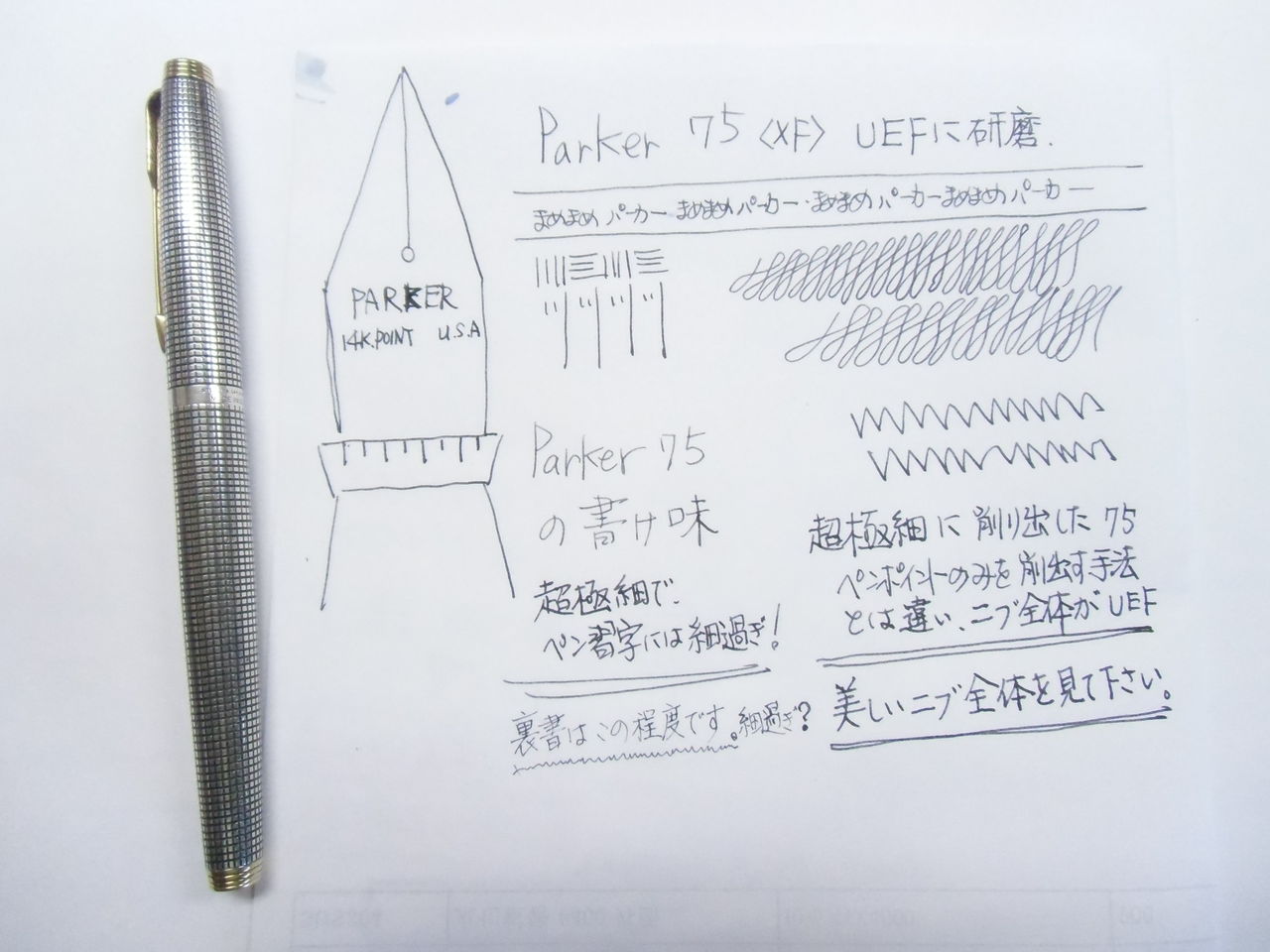 PARKER 75 ＜XF＞⇒＜UEF＞ ＆ セーラー・キャンディー : 万年筆おやじ