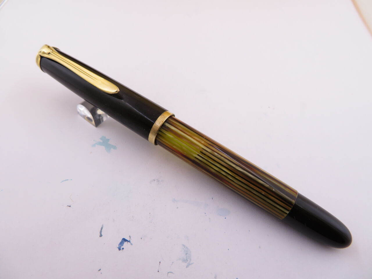 Pelikan #400 茶縞 万年筆 EF 1950年代 ヴィンテージ PELIKAN ＃400NN 茶縞軸 ＜OF＞ : 万年筆おやじの備忘録