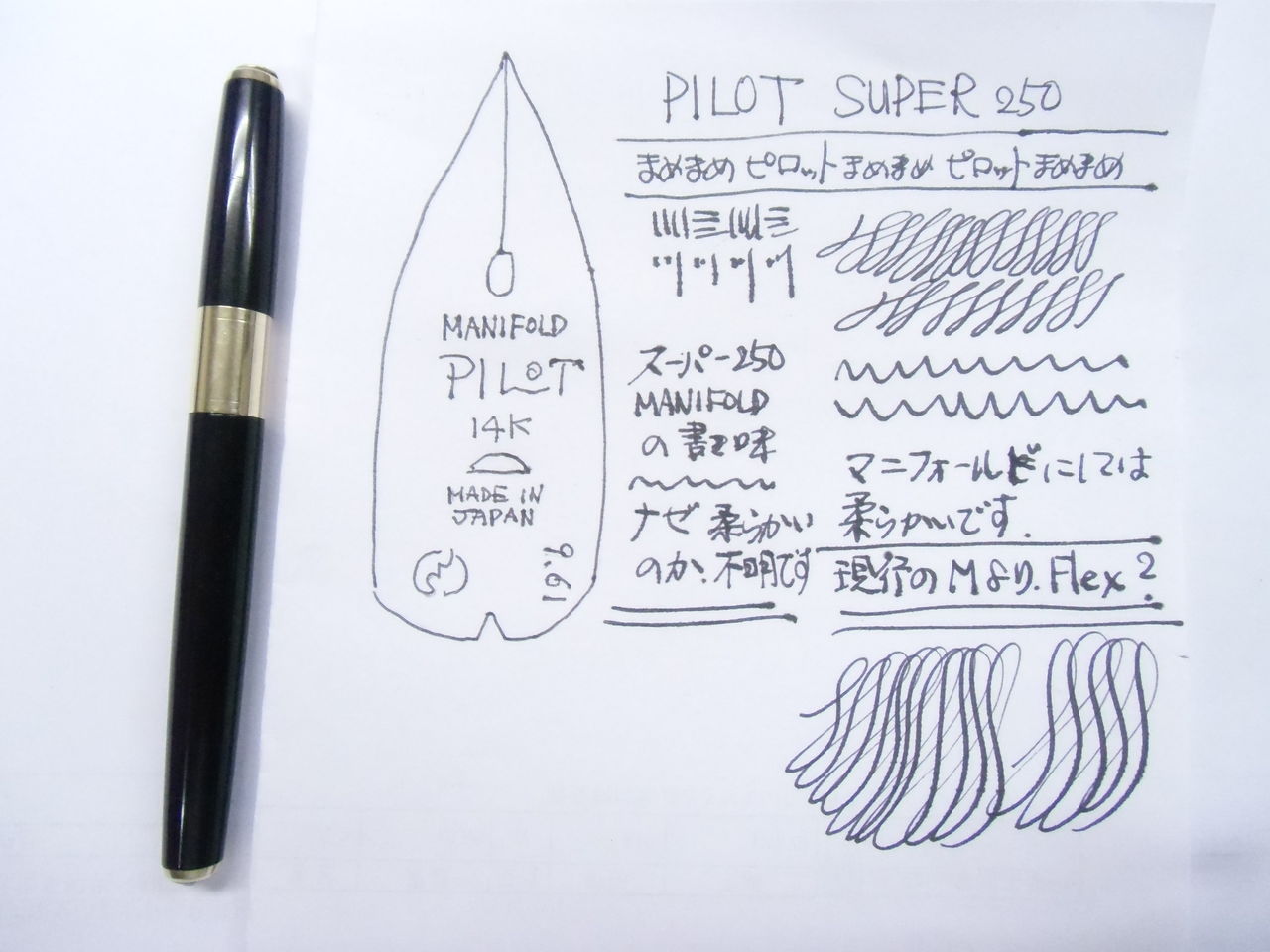Pilot Super250 Manifold　箱、説明書付 PILOT SUPER250 <MANIFOLD> : 万年筆おやじの備忘録