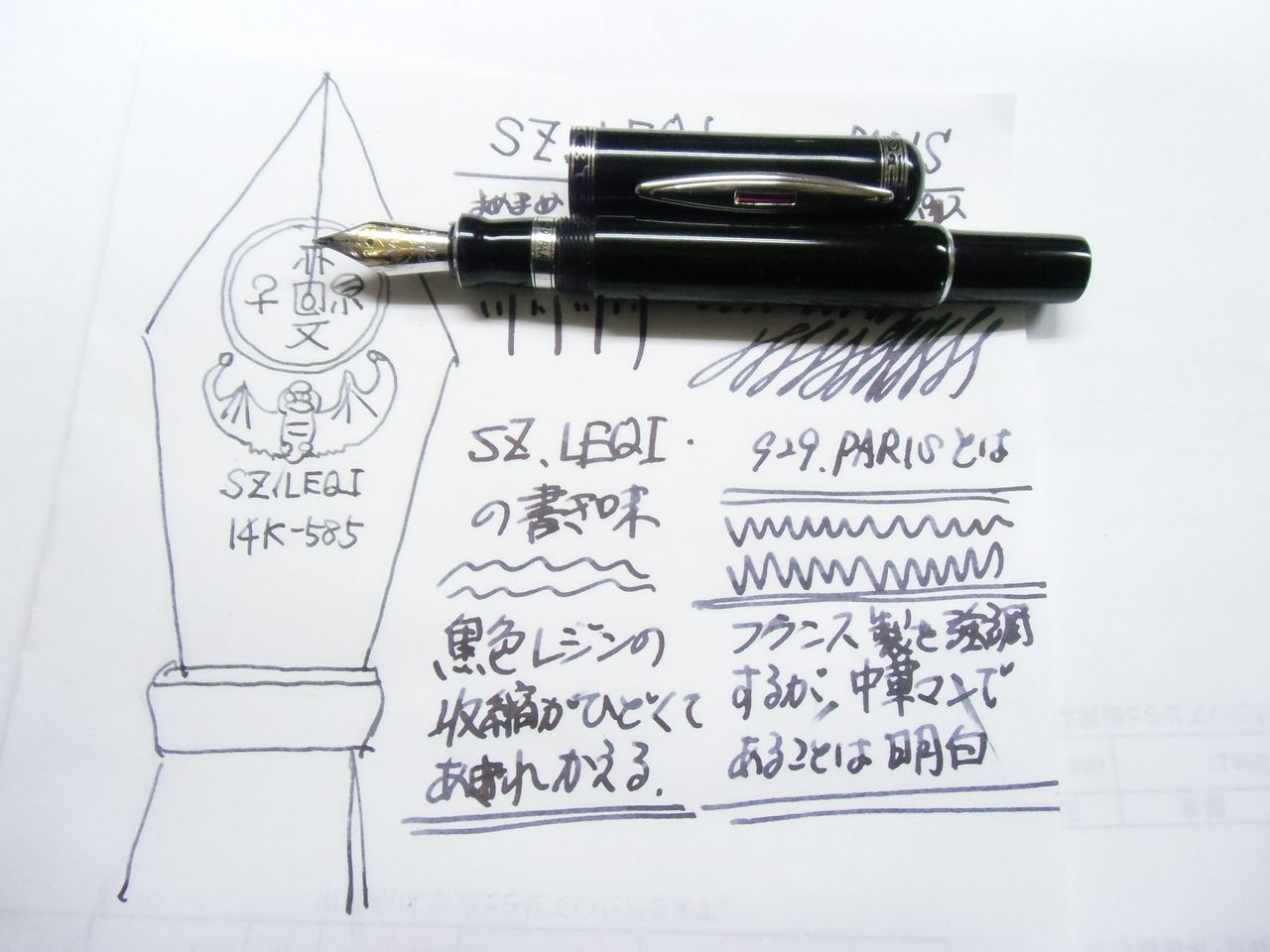 激レア　SZ.LEQI 万年筆　グリーン 高額中華マンシリーズ」SZ-LEQI 929 14K : 万年筆おやじの備忘録