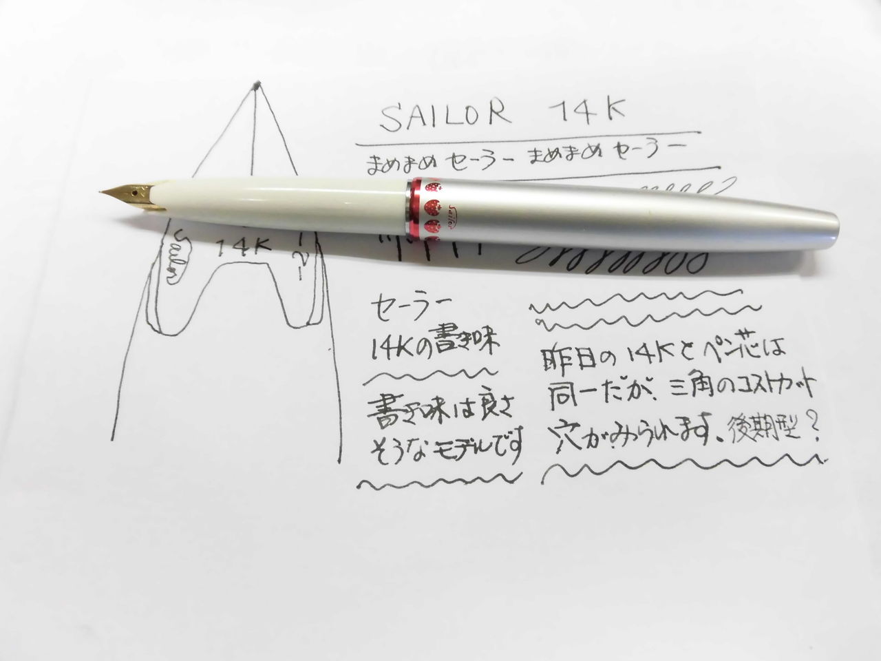 SAILOR 14K 三角穴 : 万年筆おやじの備忘録