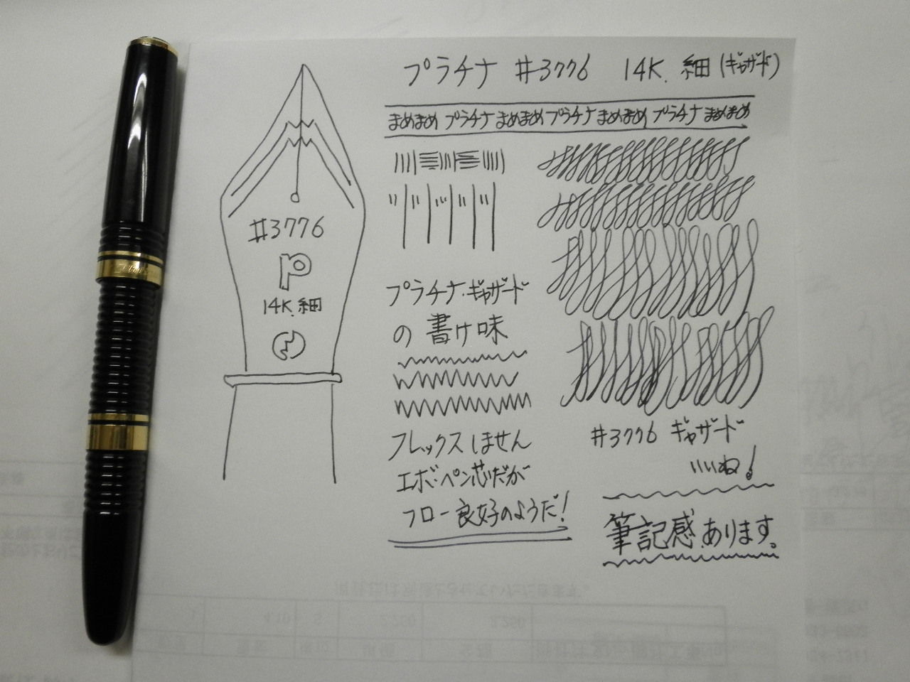 筆記確認＆洗浄済 初期 エボナイトペン芯 JIS ギャザード