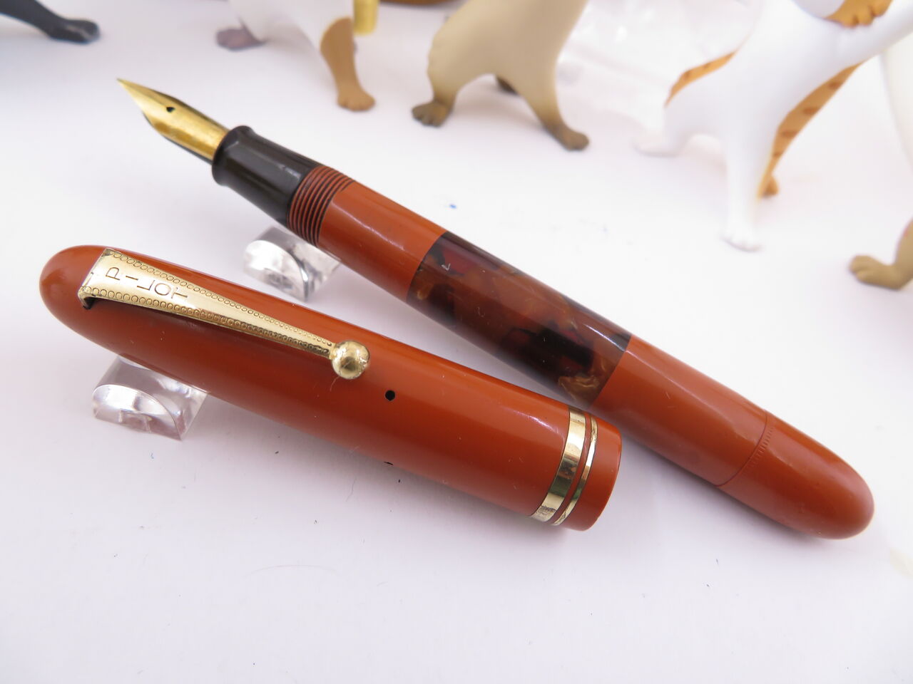PILOT 朱色セルロイド・プランジャー 14K 2 : 万年筆おやじの備忘録