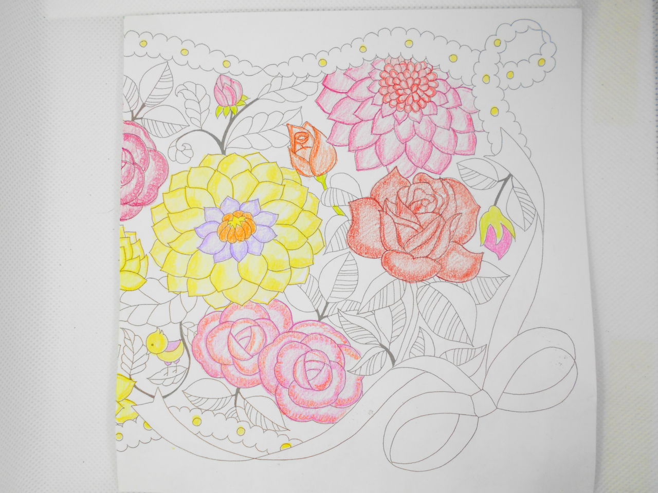 癒しの塗り絵 花の国 17 1 英雄72色水彩 万年筆おやじの備忘録