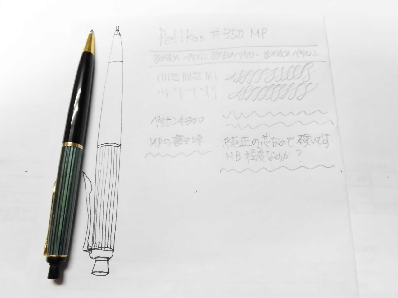 PELIKAN #350 MP 緑縞 : 万年筆おやじの備忘録