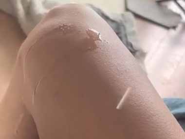 【イヌ】 私の膝が濡れていた。家の中で雨漏りかな？ → こういうことでした…