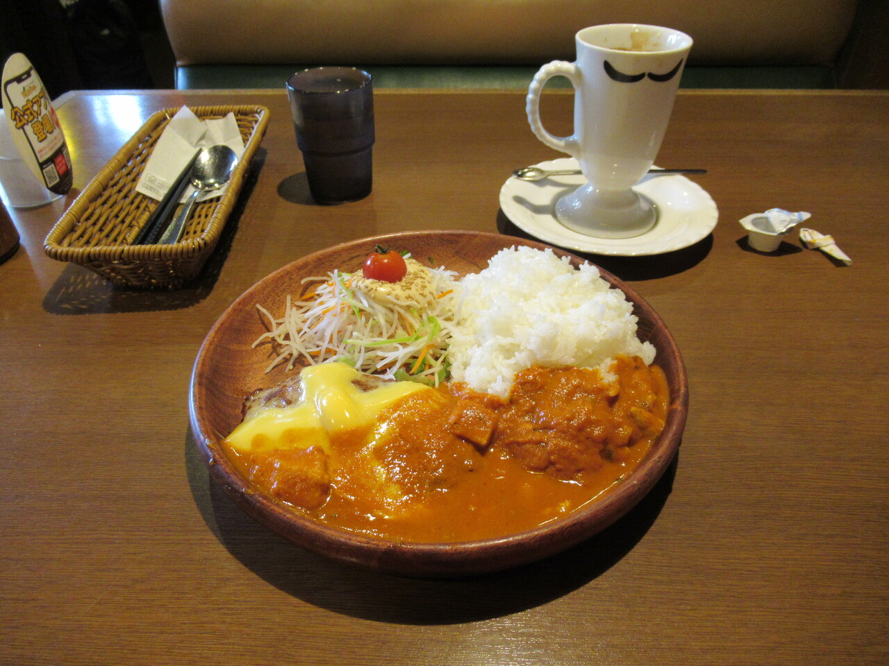 小平 びっくりドンキー 小平大沼店 バターチキンカリーバーグディッシュ 150g トッピングチーズ ライス大盛 シングルエステート珈琲 ハラヘリ日記 Ii 小平 びっくりドンキー 小平大沼店 バターチキンカリーバーグディッシュ 150g トッピングチーズ ライス大盛 シングルエステート珈琲 ハラヘリ日記 Ii