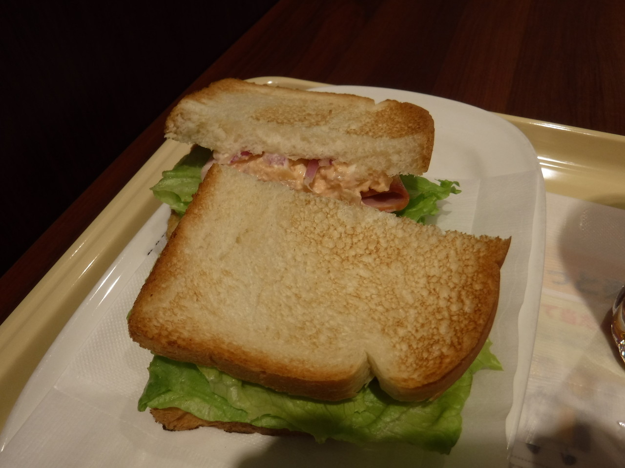 飯田橋 ドトールコーヒーショップ 飯田橋ラムラ店 朝カフェ セットb たらもサラダ ハラヘリ日記 Ii