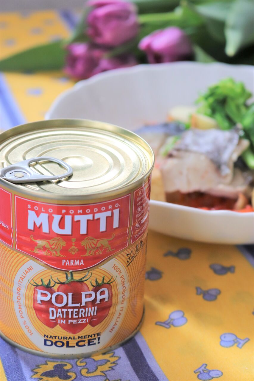 Mutti 社のトマト缶で濃厚トマトソース 野菜と魚のおもてなしサロン Maman S Dream 神戸 明石