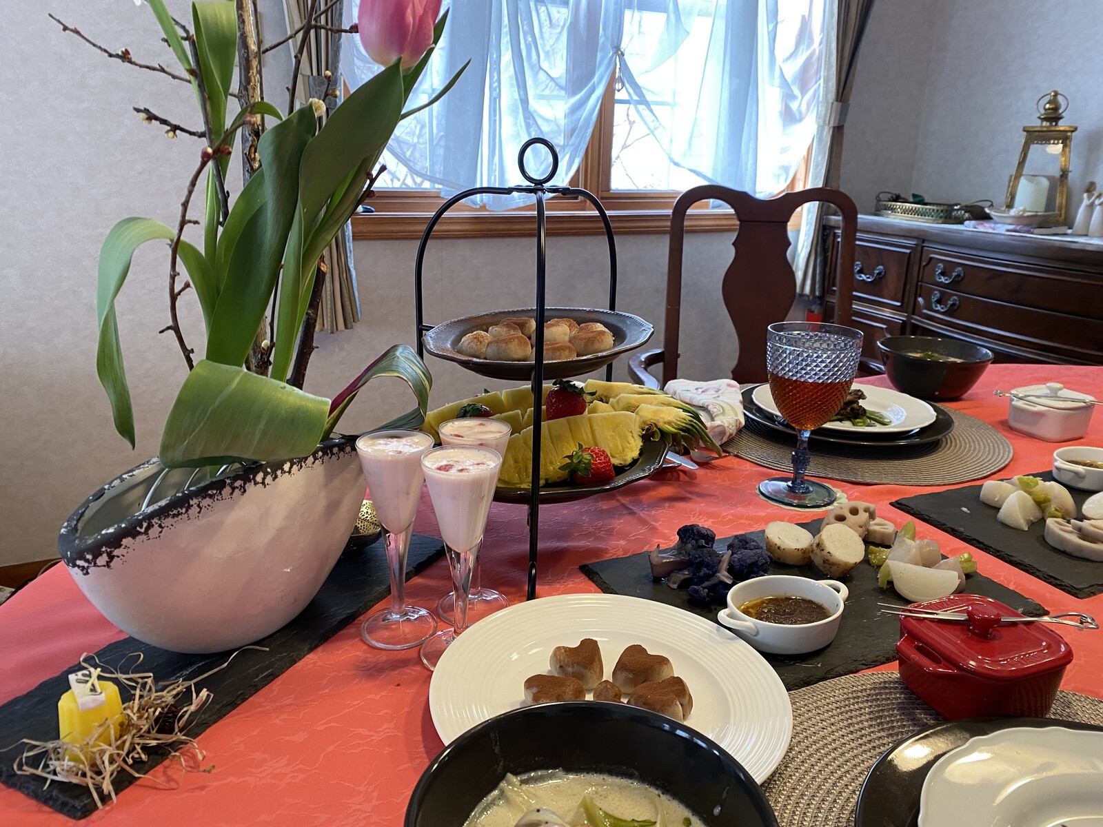 2月の自宅教室より バレンタインの日の女子会 野菜と魚のおもてなしサロン Maman S Dream 神戸 明石