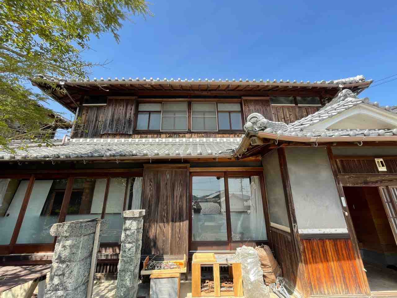 古民家再生 外壁の補修 自力建設 ガレージ 港の家 古民家再生 イマココ