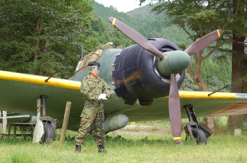 零戦と記念撮影!