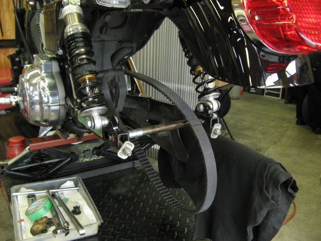 2002年式XLH883 スポーツスター883 前後タイヤ交換作業