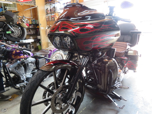 ★2013年式FLTRX★ハンドルの角度調整★大事です。