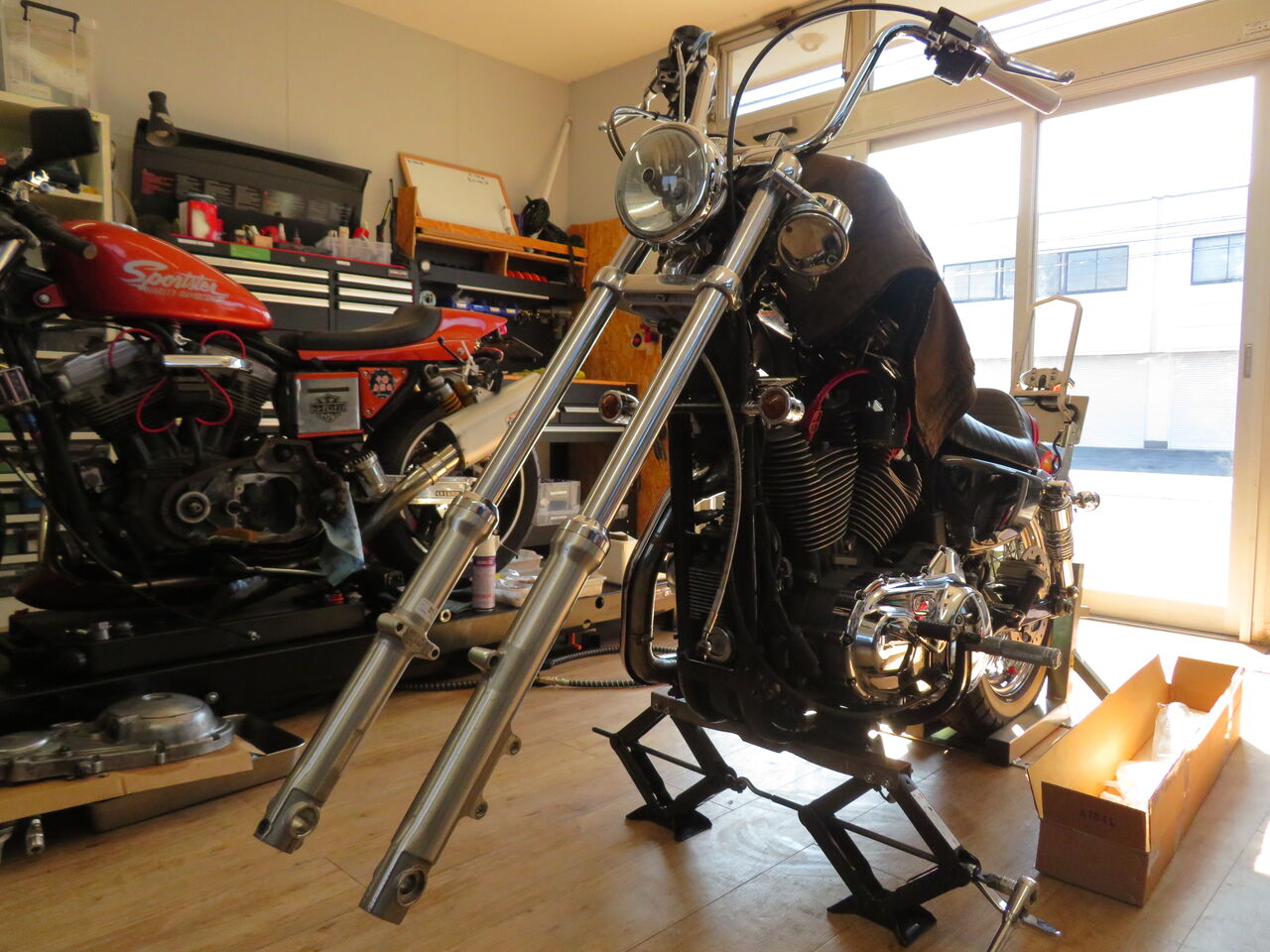 ☆2013年式XL1200V☆ロングフォークでルート72を走り抜ける