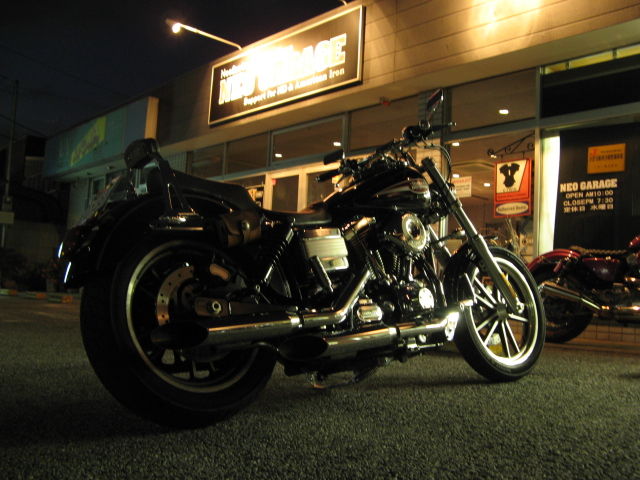 2008年式FXDL ダイナローライダーのトリプルツリー&ヘッドライト交換