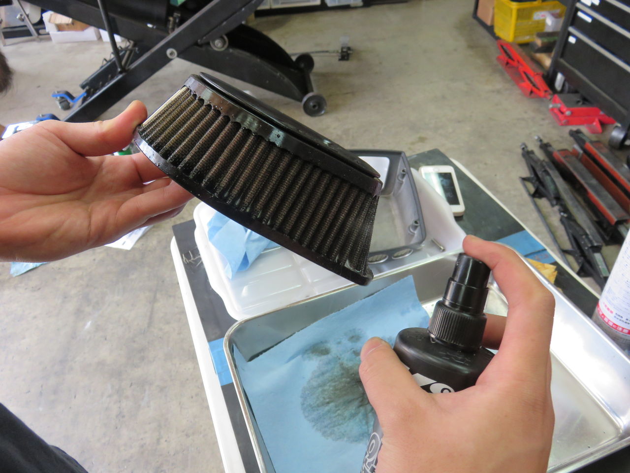 K Nフィルター清掃 Harleydavidsonパーツディストリビューター ネオファクトリー カスタムショップ ネオガレージブログ