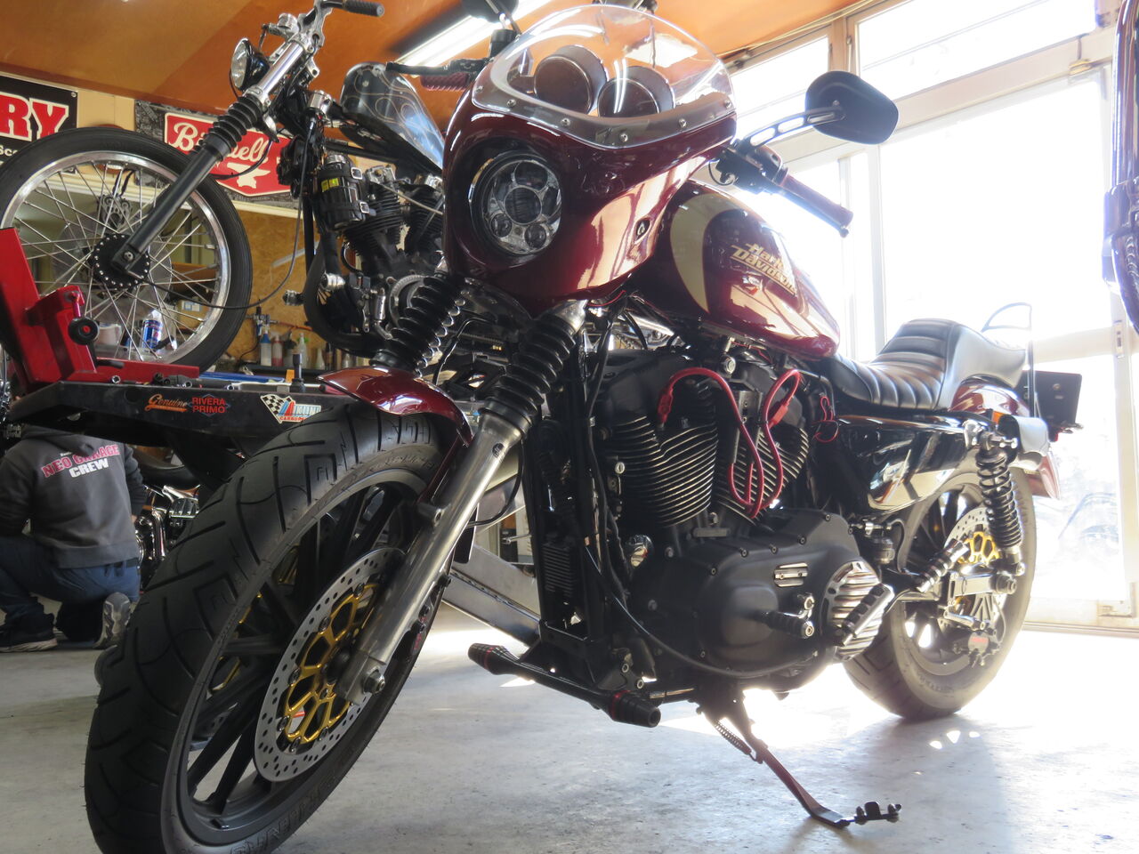 2008年式XL1200R シーシーバー交換！！！ : HarleyDavidsonパーツ 