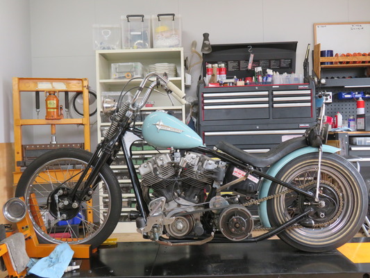 77FX1200Rフェンダー外し・タンク取付_1