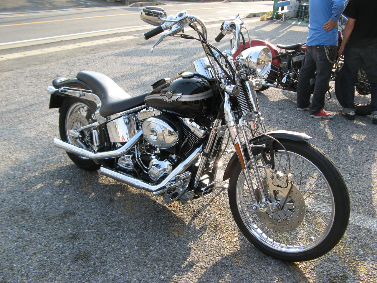 本 2003年式FXSTSにWILD1ハンドル＋色々☆交換！！ Harley-Davidson FXSTS