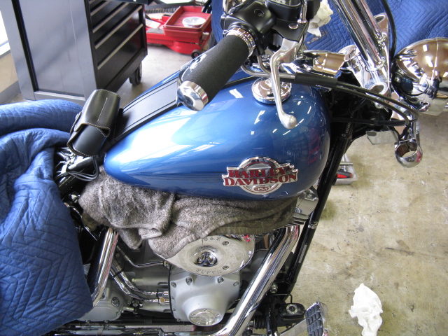 2006年式FXSTトリプルツリー交換＆フォーク延長 ￥124,300(参考価格